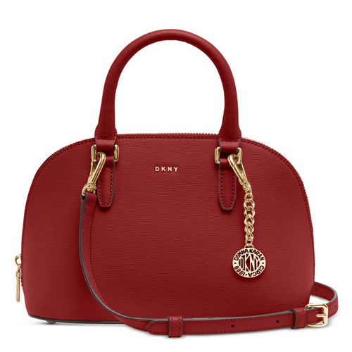 DKNY BRYANT DOME SATCHEL red ama lounge lagos